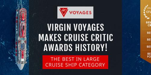 Virgin Voyages Makes History At The Cruise Critic Cruisers’ Choice Awards