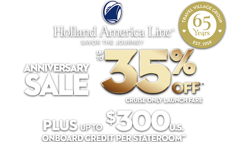 Holland America Anniversary sale offers