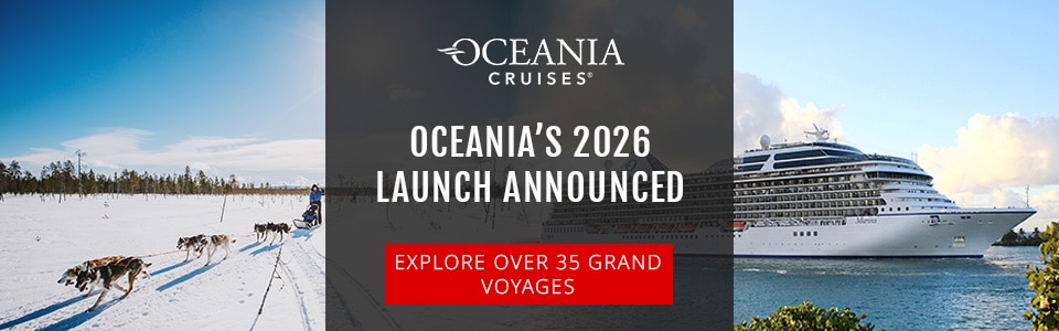 Oceania 2026 Voyages Announced